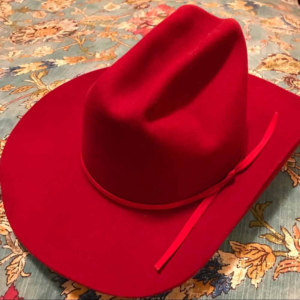 Beautiful Red Eddy Bros Cowboy Hat